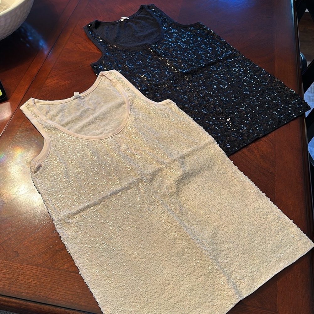 J Crew sequins tank set. Size XS Excellent condition.